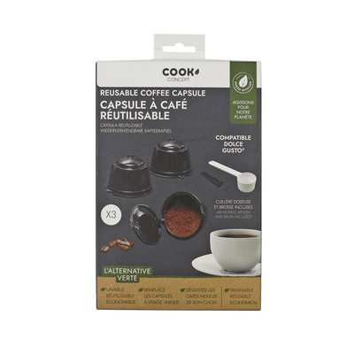 Service à café Capsule reutilisable Noir