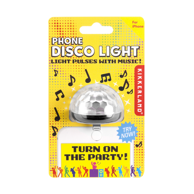 Kikkerland Prise LAMPE DISCO IPHONE NOIR coloris noir