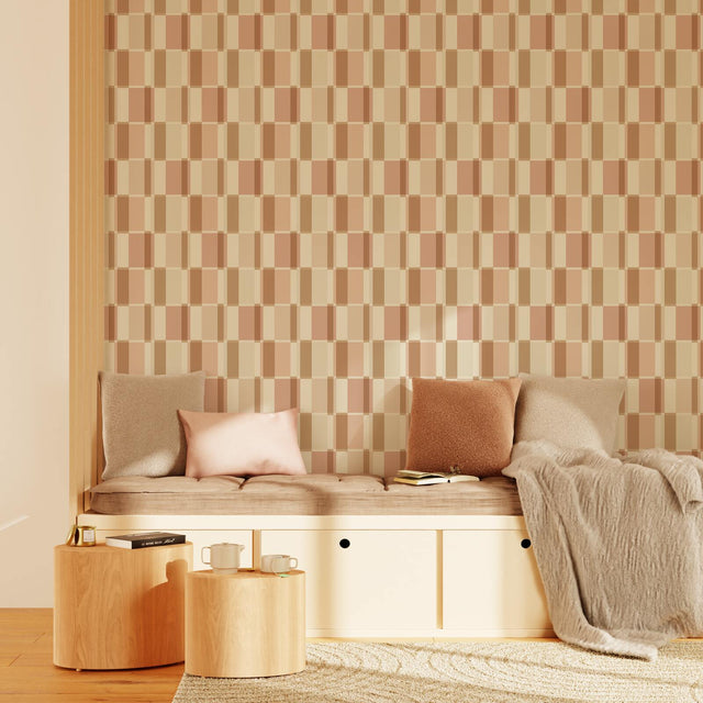 Papier peint intissé LAWRENCE coloris rose