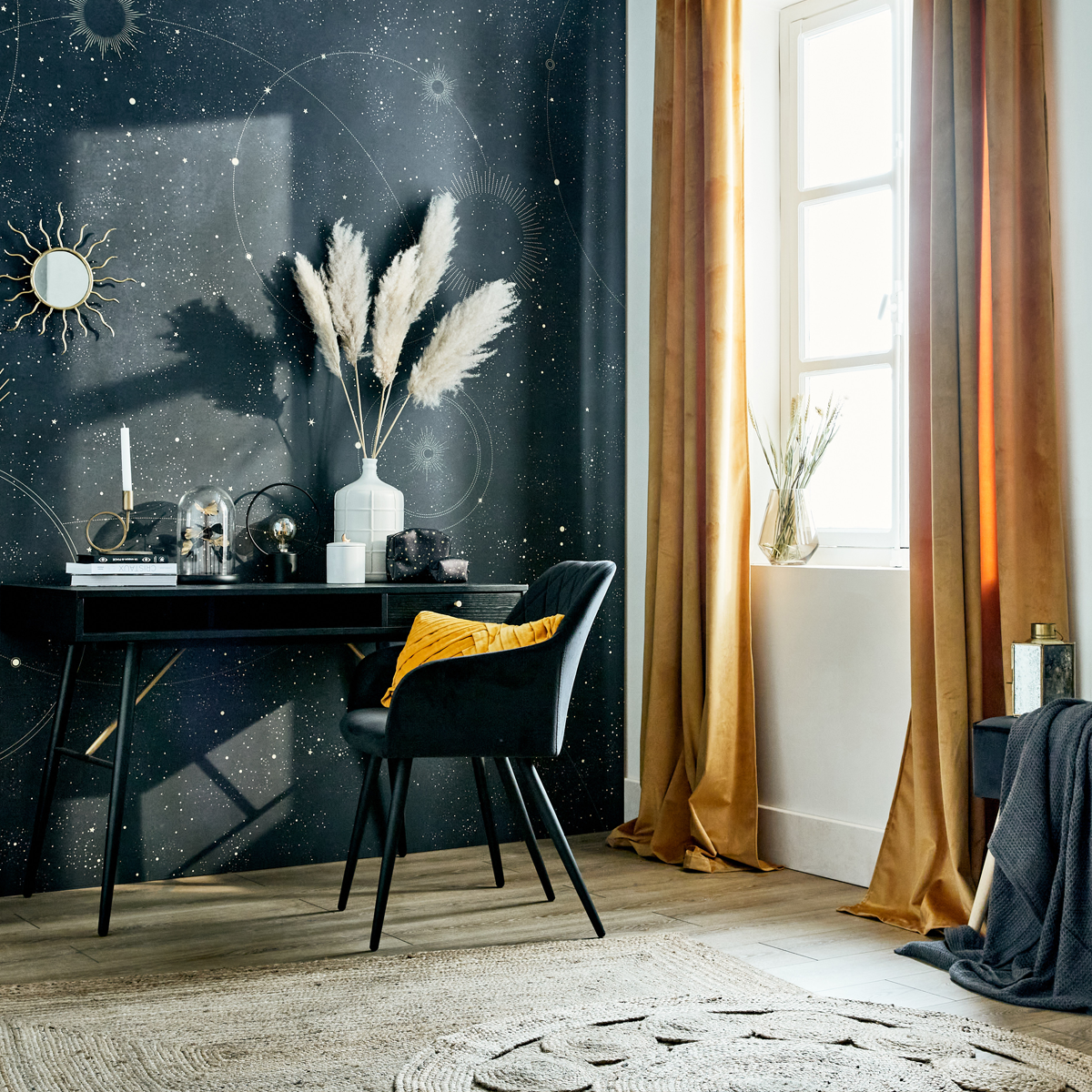 Rideau Negresco Ocre