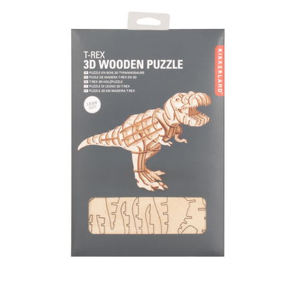 KIKKERLAND Puzzle 3D 3d t-rex Brun