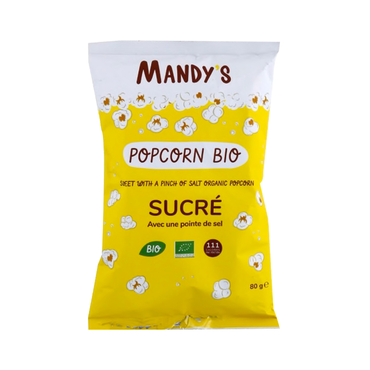 MANDY'S Confiserie Mandy' - popcorn sucré pointe de sel bio 80G