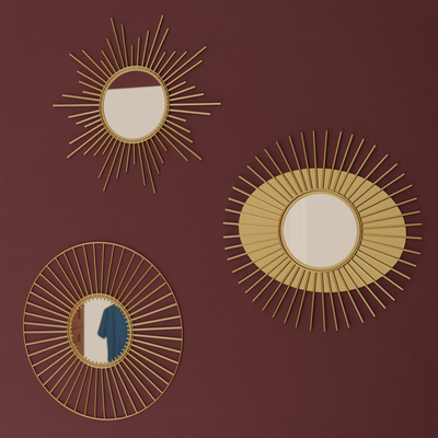 Miroir en métal Goldensun Or