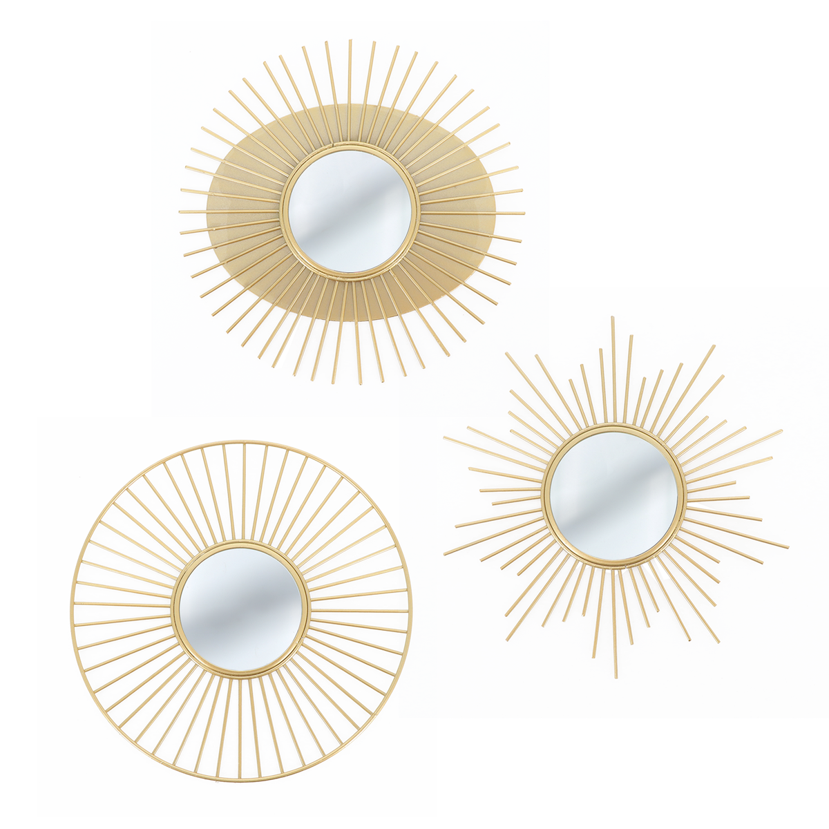 Miroir en métal Goldensun Or