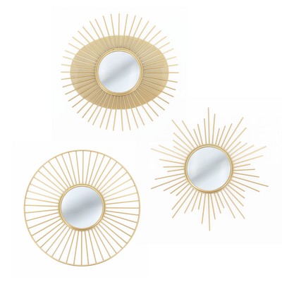 Miroir en métal Goldensun Or