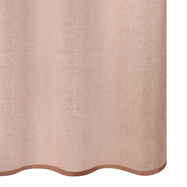 Voilage Lin LINAE coloris rose nude 140 x 260 cm