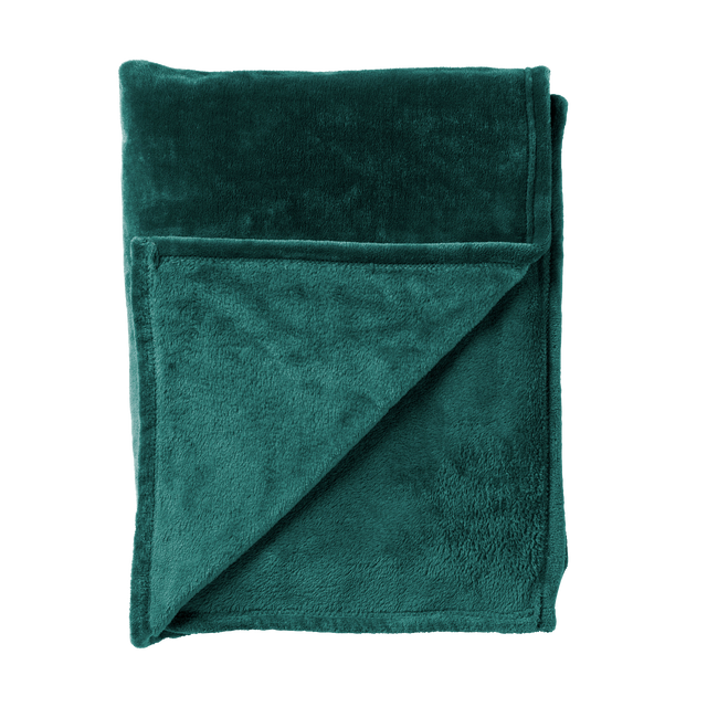 Plaid polaire TILLIE coloris vert émeraude