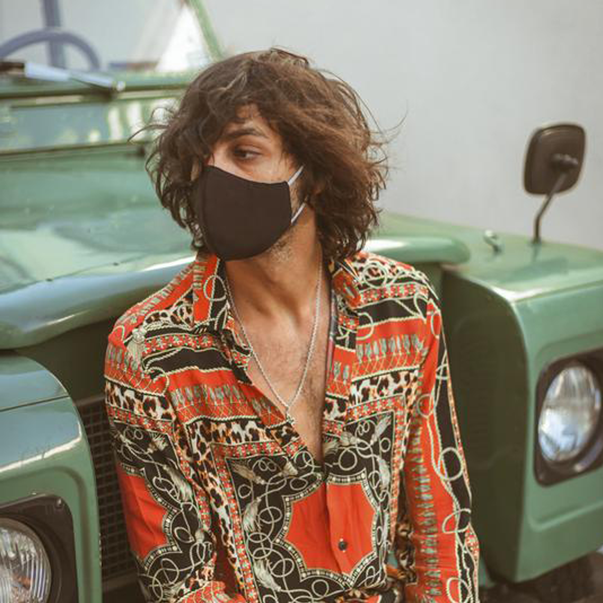 Masque tissu Fray Noir