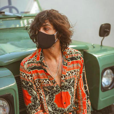 Masque tissu Fray Noir