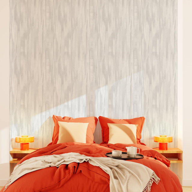 Papier peint intissé BAYLEY coloris gris perle