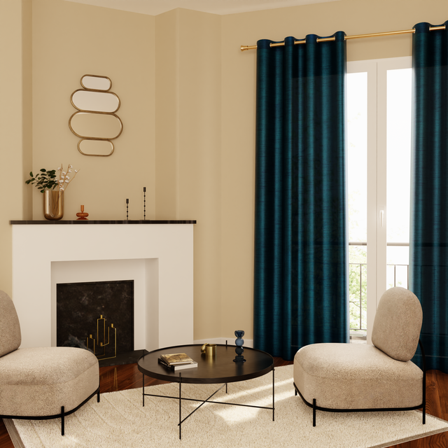 Rideau PEGAZE coloris vert émeraude 140 x 260 cm