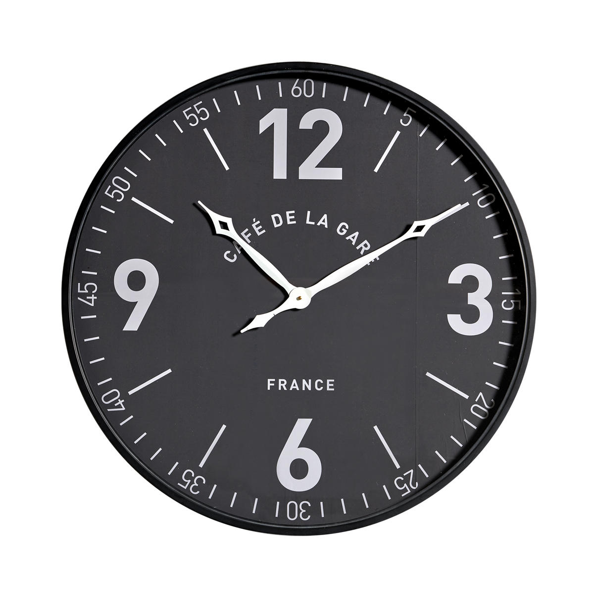 4MURS Horloge Cafe de la gare Noir