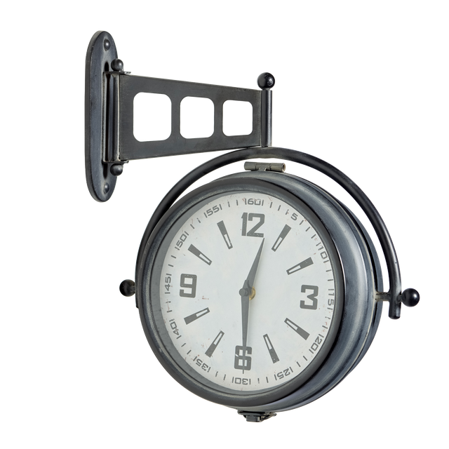 4MURS Horloge en métal MADISSON coloris noir