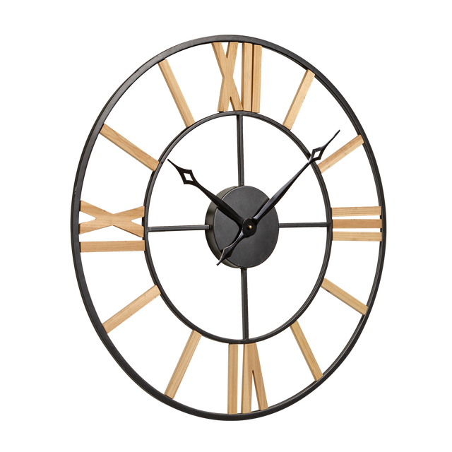 4MURS Horloge en bois CHARLY coloris pin