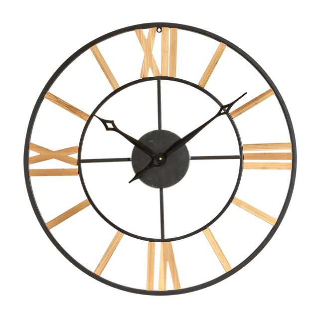 4MURS Horloge en bois CHARLY coloris pin