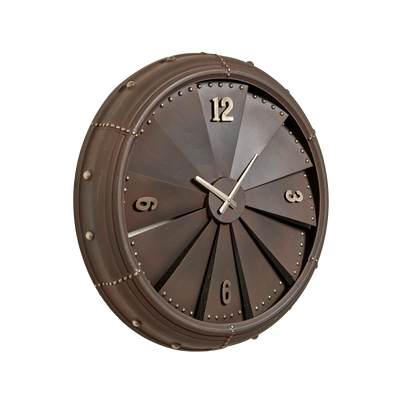 4MURS Horloge en métal Ventilo Brun métallisé