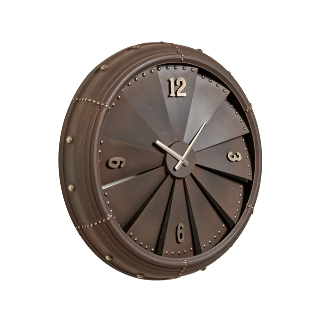 4MURS Horloge en métal VENTILO coloris brun métallisé