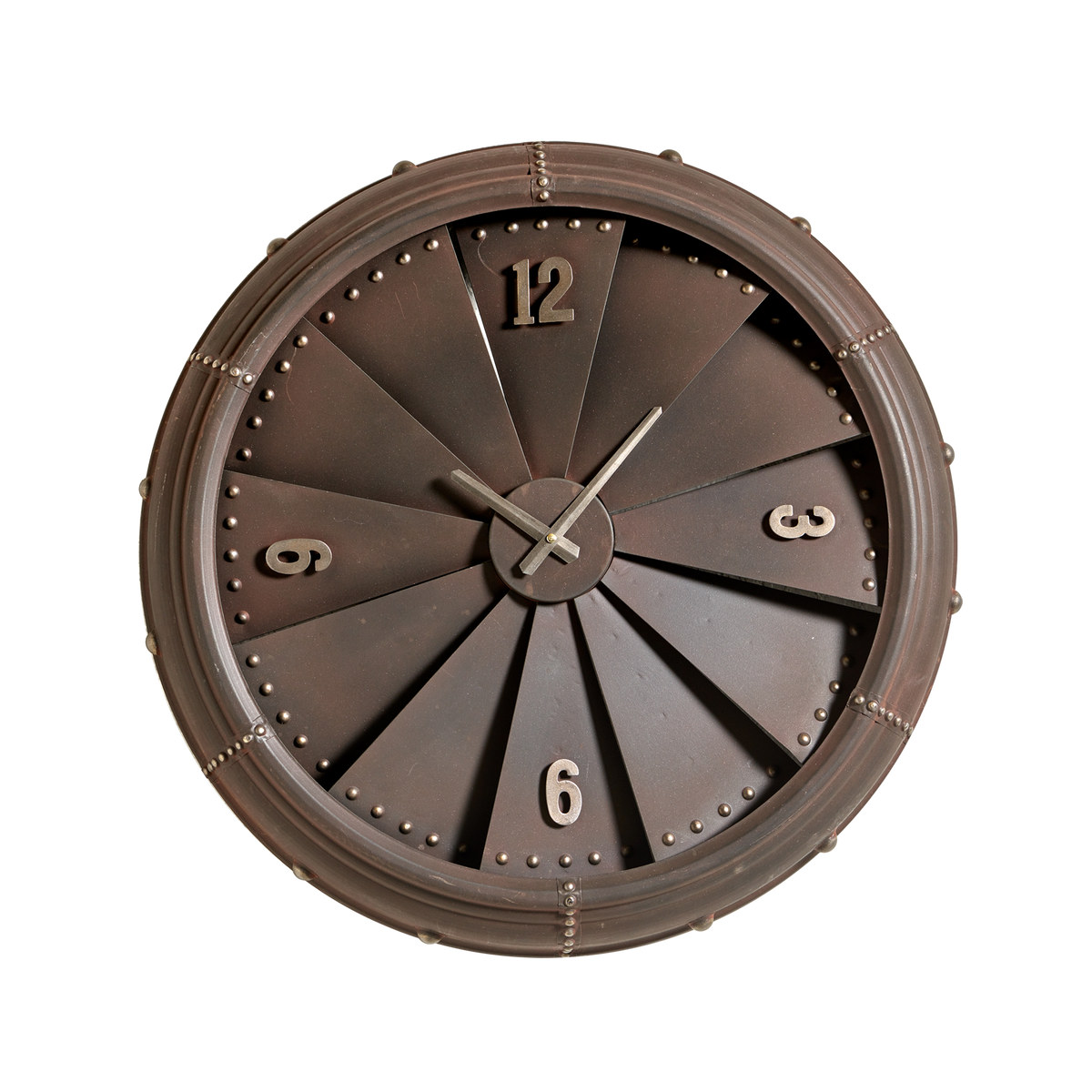 4MURS Horloge en métal Ventilo Brun métallisé