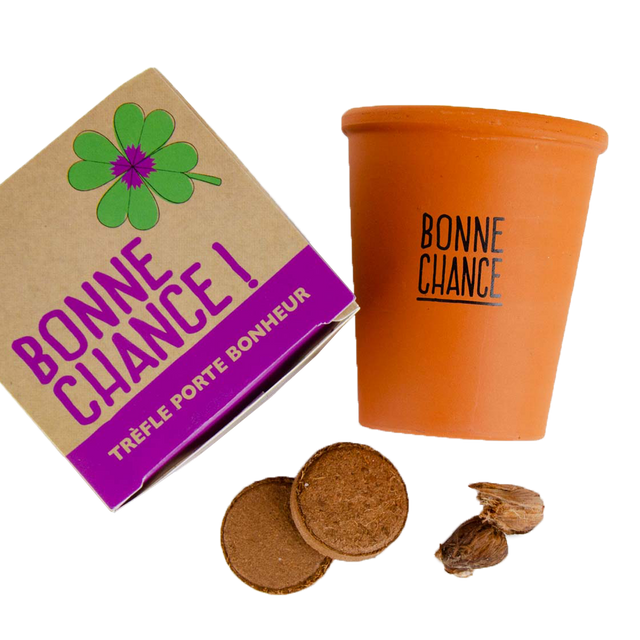 Radis et Capucine Kit MESSAGE BONNE CHANCE - TRÈFLE À 4 FEUILLES