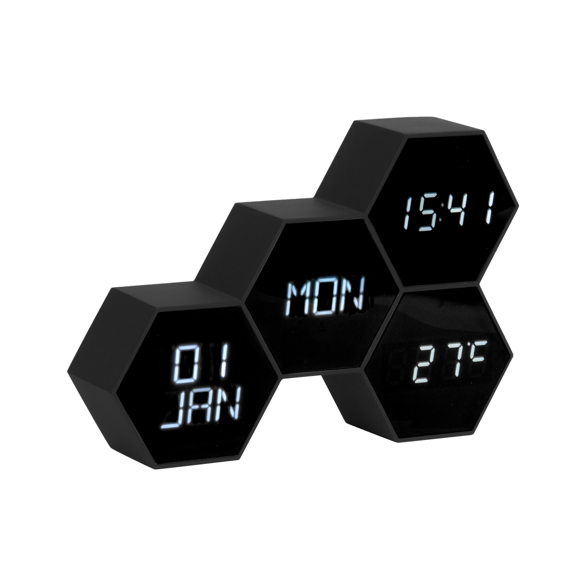 PRESENT TIME Horloge à poser Tetris Noir