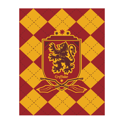 HARRY POTTER Toile imprimée Gryffindor Rouge et jaune