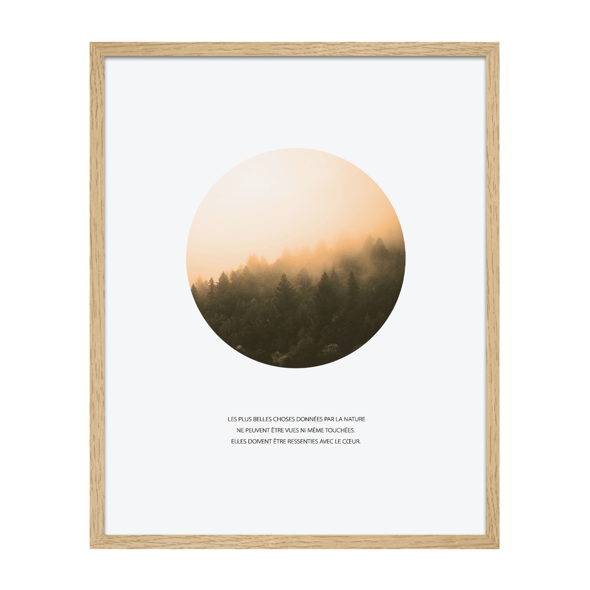 4MURS Tableau Foret ronde Blanc