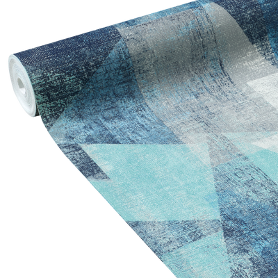 Papier peint intissé Benson Bleu jeans