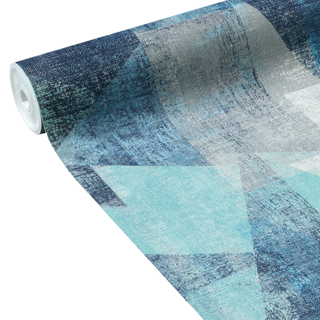 Papier peint intissé BENSON coloris bleu jeans