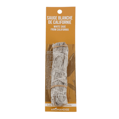 ENCENS DU MONDE Bâtons d'encens Tresse sauge blanche californie Blanc