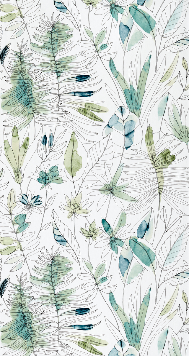 Papier peint intissé FLAVIGNY coloris céladon