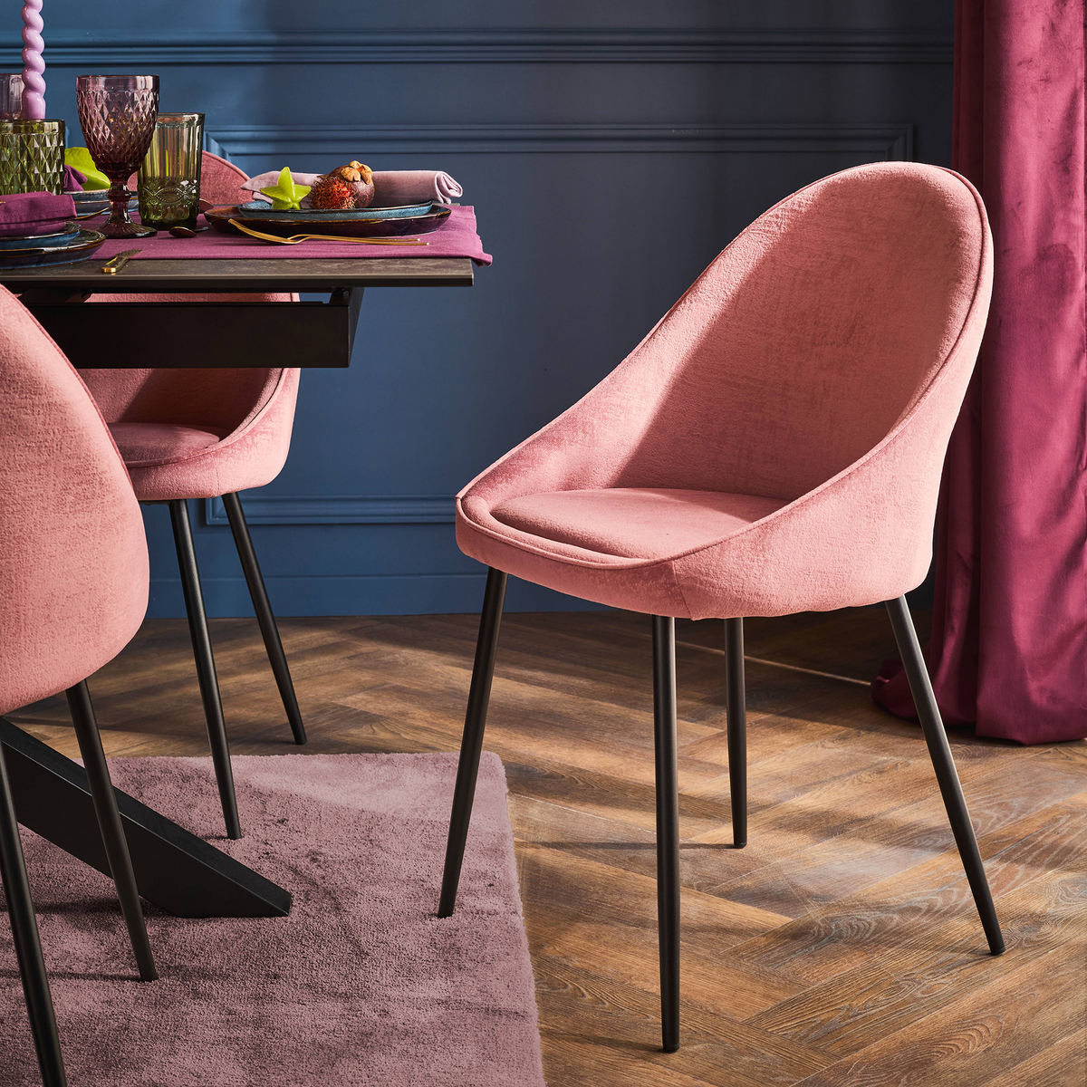 4MURS Chaise Adaline Rose 1 place