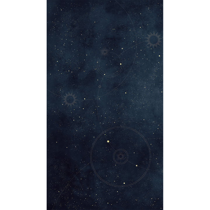 4MURS Papier peint panoramique L Astral small Bleu nuit Mat