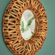 Miroir en rotin Elegia Brun