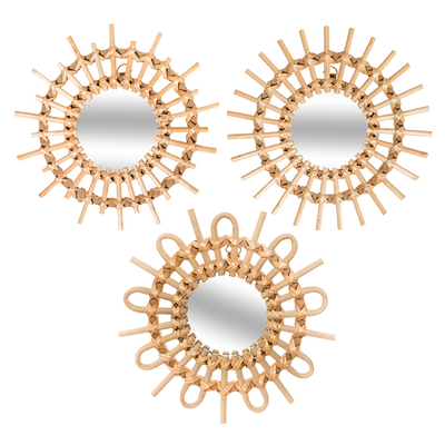 Miroir en rotin Matahari Rotin