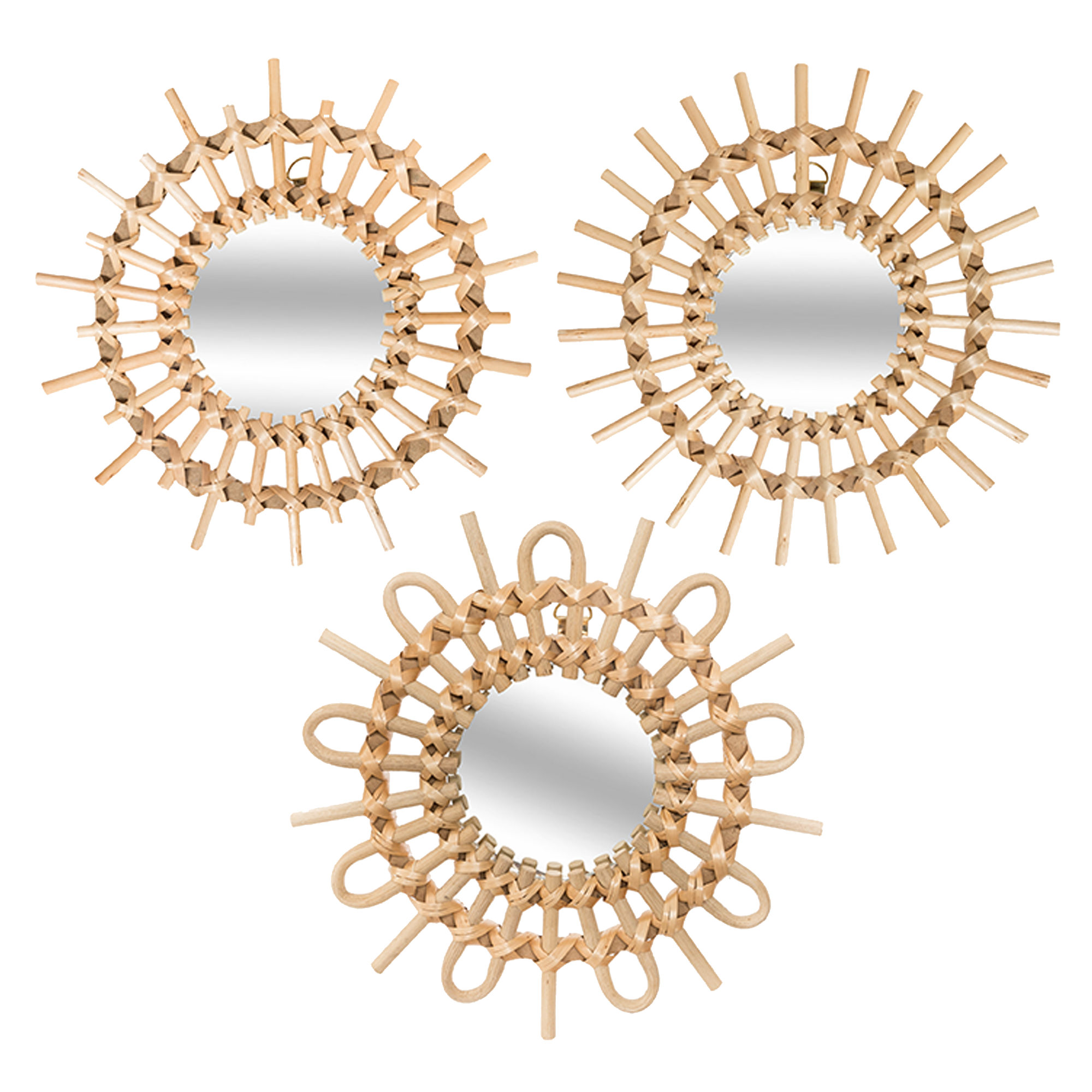 Miroir en rotin Matahari Rotin