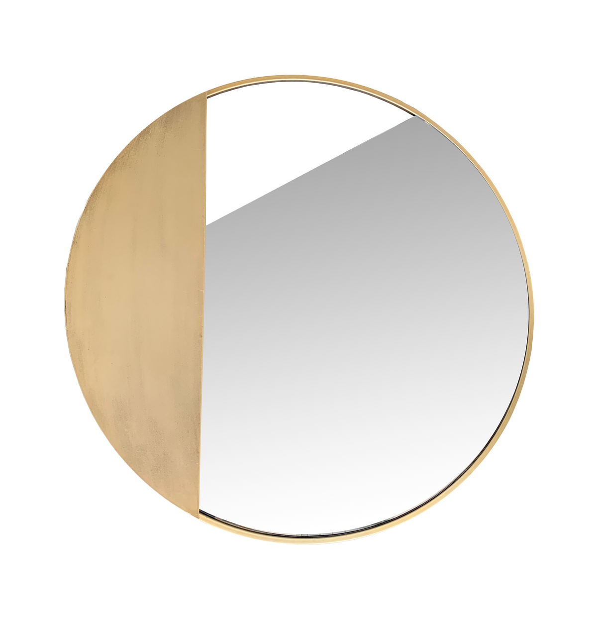 Miroir en métal Luna Laiton