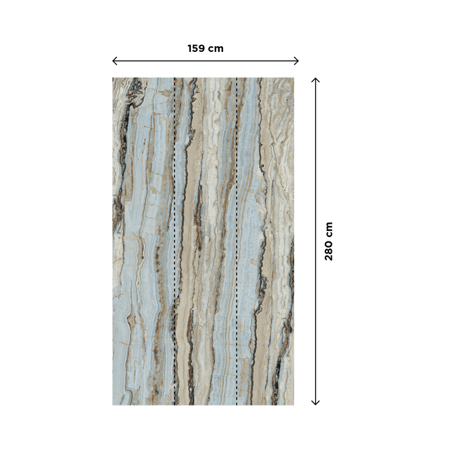 Papier peint panoramique L GARANCE 159 x 280 cm bleu ciel