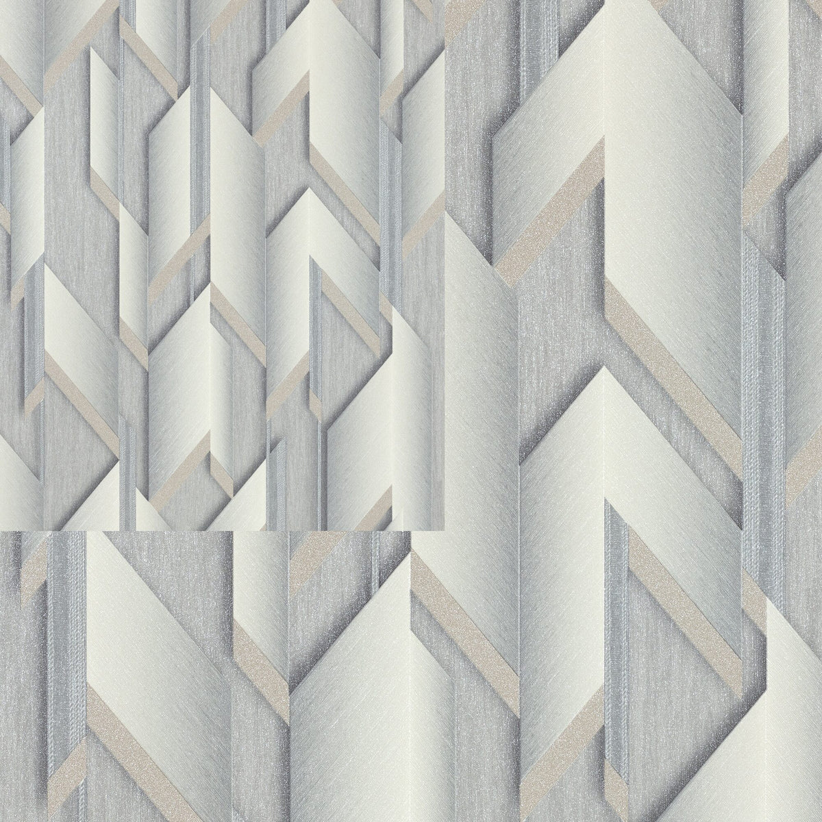 Papier peint intissé Nikolai Gris perlé