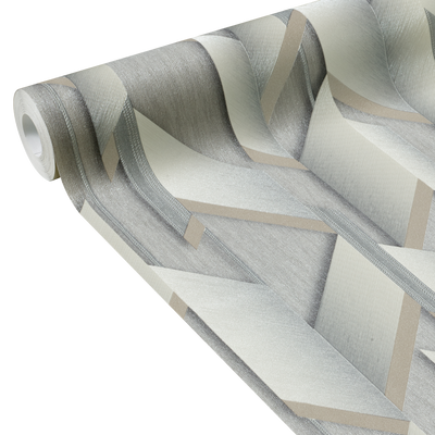 Papier peint intissé Nikolai Gris perlé