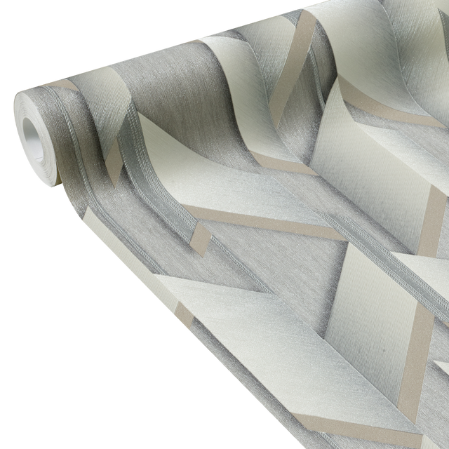 Papier peint intissé NIKOLAI coloris gris perle