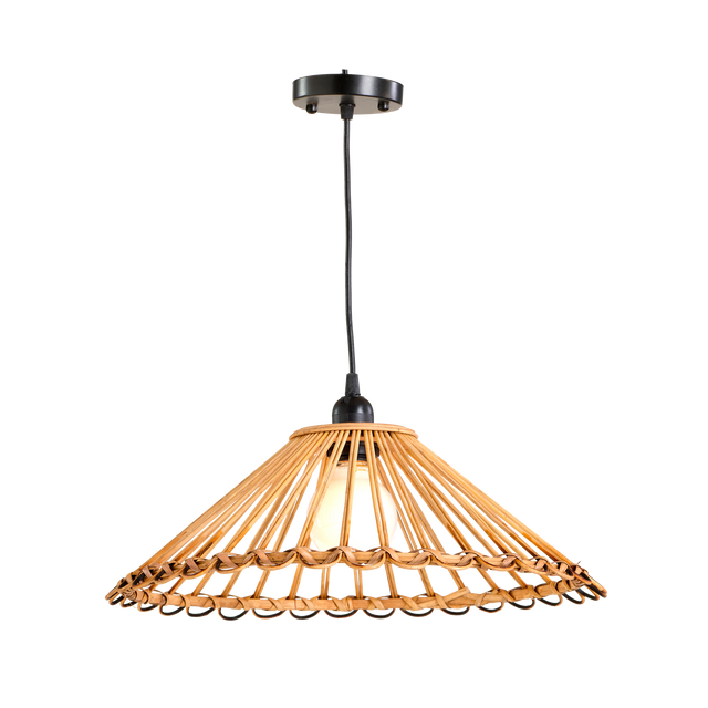 Suspension MANILLE coloris bois 15,5 x 44 cm