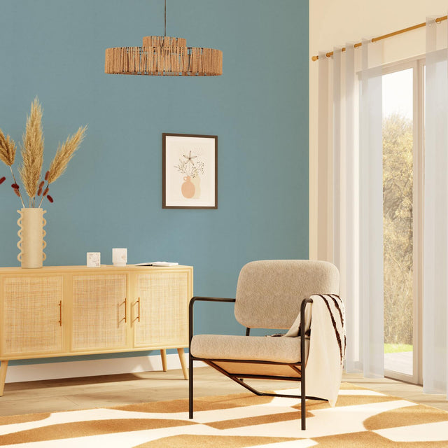 Papier peint intissé PALAZZO coloris bleu grisé