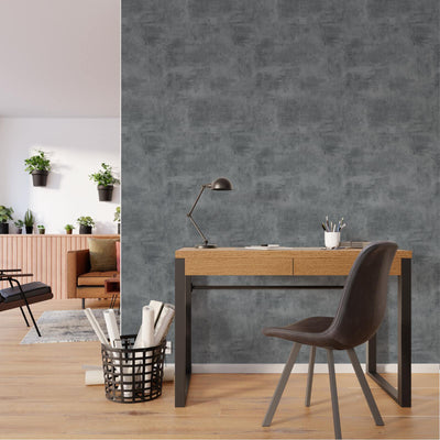 Papier peint intissé Barkley Anthracite