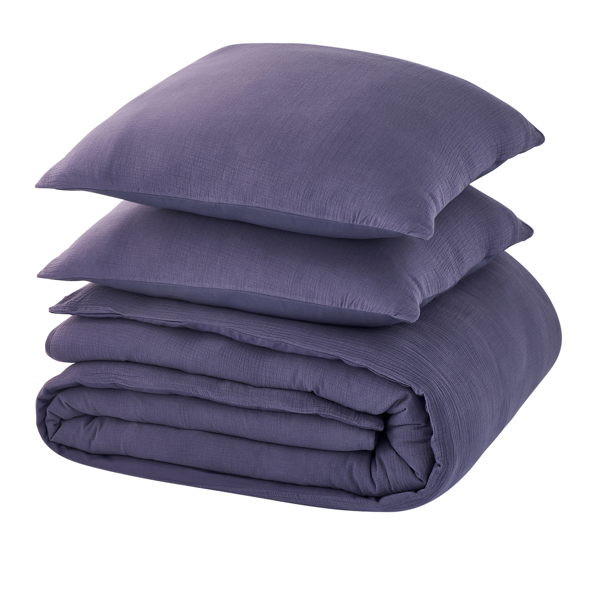 Parure de lit en gaze de coton Anokias Bleu marine