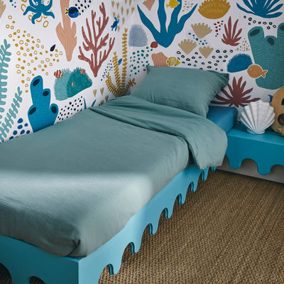 Parure de lit en gaze de coton Anokias Amande