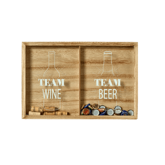 4MURS Déco murale TEAM BEER OR WINE coloris bouleau