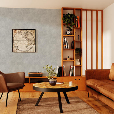 Papier peint intissé Classic line Gris béton Lisse