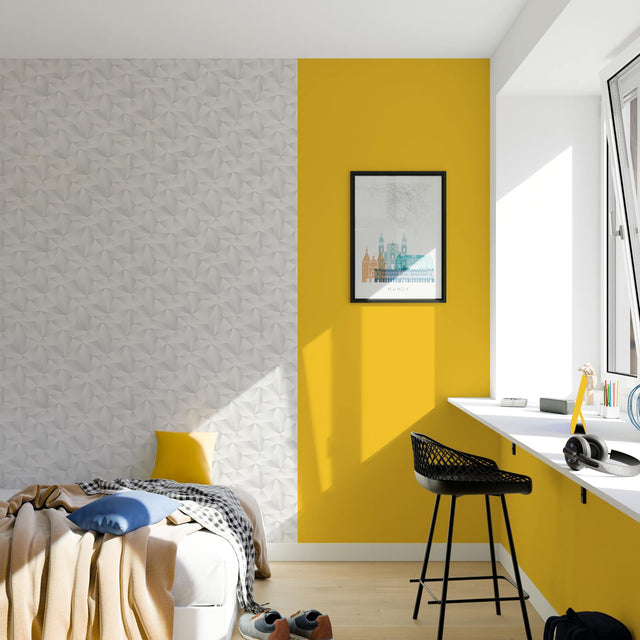 Papier peint intissé ZENITH coloris blanc perlé