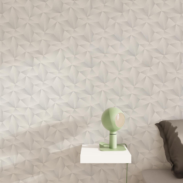 Papier peint intissé ZENITH coloris blanc perlé