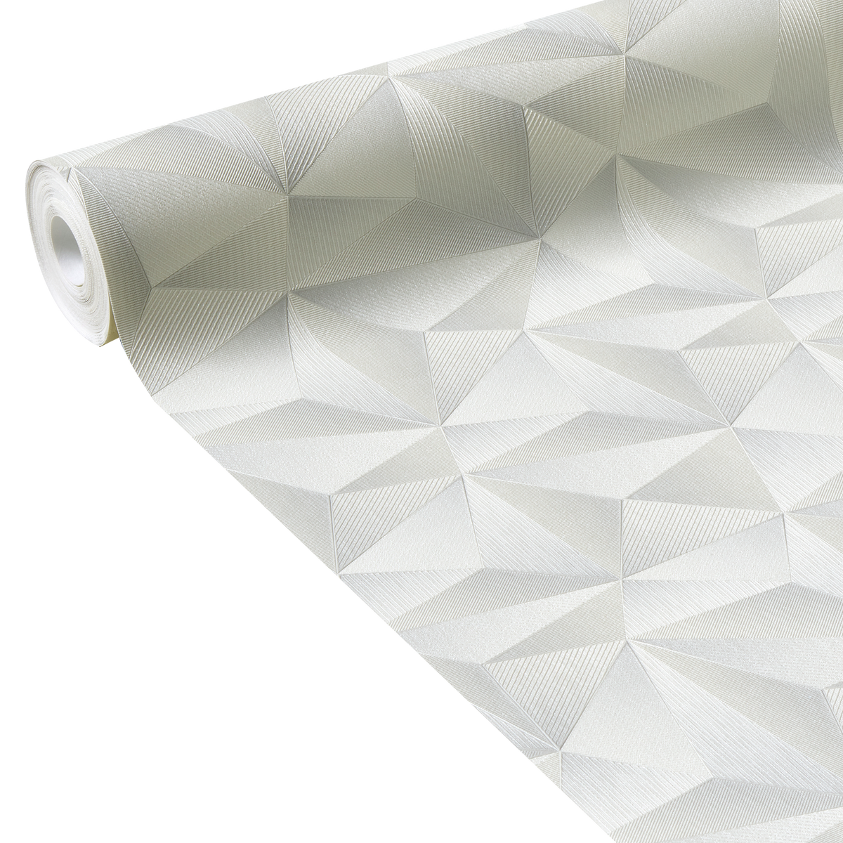 Papier peint intissé Zenith Blanc perlé